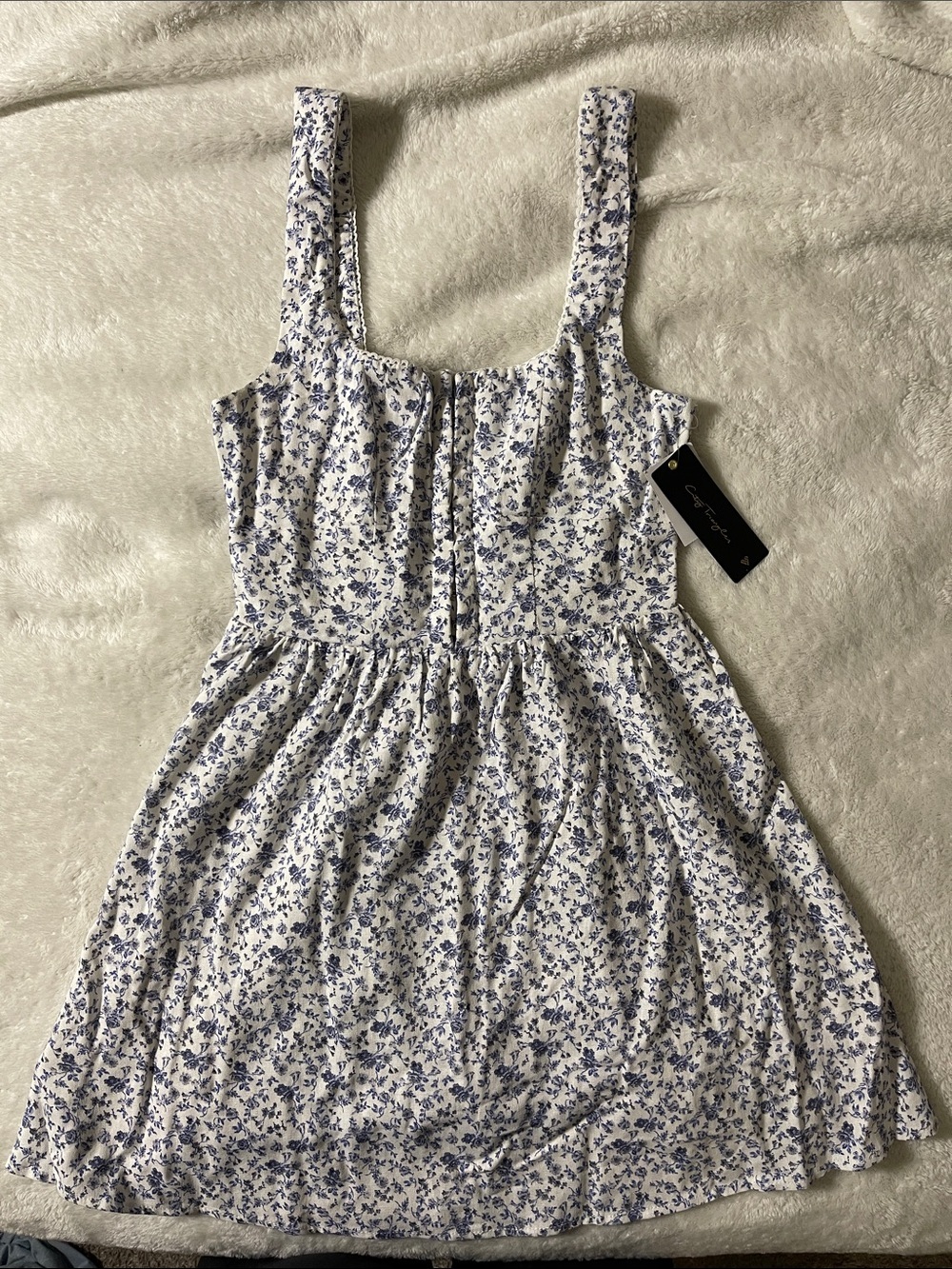 City Triangles Blue Floral Sundress